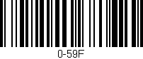 Código de barras (EAN, GTIN, SKU, ISBN): '0-59F'