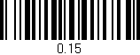 Código de barras (EAN, GTIN, SKU, ISBN): '0.15'