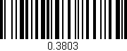 Código de barras (EAN, GTIN, SKU, ISBN): '0.3803'
