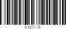 Código de barras (EAN, GTIN, SKU, ISBN): '0.8231.26'