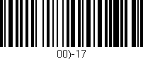 Código de barras (EAN, GTIN, SKU, ISBN): '00)-17'