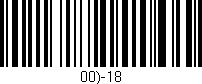 Código de barras (EAN, GTIN, SKU, ISBN): '00)-18'