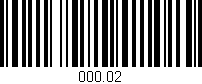 Código de barras (EAN, GTIN, SKU, ISBN): '000.02'