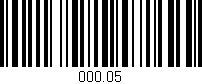 Código de barras (EAN, GTIN, SKU, ISBN): '000.05'