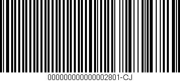 Código de barras (EAN, GTIN, SKU, ISBN): '000000000000002801-CJ'