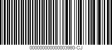 Código de barras (EAN, GTIN, SKU, ISBN): '000000000000003980-CJ'