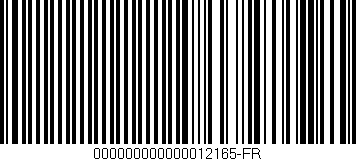 Código de barras (EAN, GTIN, SKU, ISBN): '000000000000012165-FR'