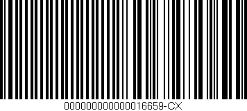 Código de barras (EAN, GTIN, SKU, ISBN): '000000000000016659-CX'