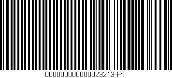 Código de barras (EAN, GTIN, SKU, ISBN): '000000000000023213-PT'