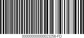 Código de barras (EAN, GTIN, SKU, ISBN): '000000000000023256-FD'