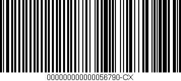 Código de barras (EAN, GTIN, SKU, ISBN): '000000000000056790-CX'