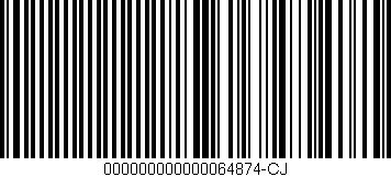 Código de barras (EAN, GTIN, SKU, ISBN): '000000000000064874-CJ'