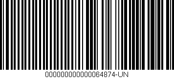 Código de barras (EAN, GTIN, SKU, ISBN): '000000000000064874-UN'