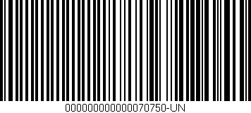Código de barras (EAN, GTIN, SKU, ISBN): '000000000000070750-UN'