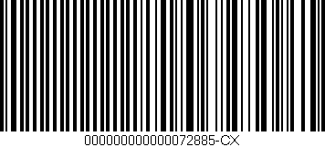 Código de barras (EAN, GTIN, SKU, ISBN): '000000000000072885-CX'