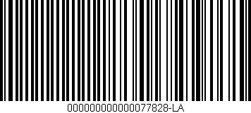 Código de barras (EAN, GTIN, SKU, ISBN): '000000000000077828-LA'