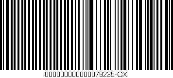 Código de barras (EAN, GTIN, SKU, ISBN): '000000000000079235-CX'