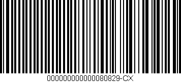 Código de barras (EAN, GTIN, SKU, ISBN): '000000000000080829-CX'