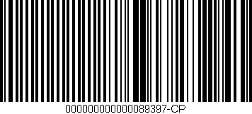 Código de barras (EAN, GTIN, SKU, ISBN): '000000000000089397-CP'