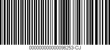Código de barras (EAN, GTIN, SKU, ISBN): '000000000000096253-CJ'