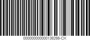 Código de barras (EAN, GTIN, SKU, ISBN): '000000000000138266-CX'
