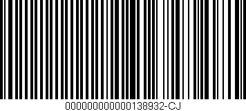 Código de barras (EAN, GTIN, SKU, ISBN): '000000000000138932-CJ'