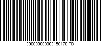 Código de barras (EAN, GTIN, SKU, ISBN): '000000000000158178-TB'