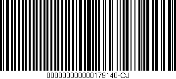 Código de barras (EAN, GTIN, SKU, ISBN): '000000000000179140-CJ'