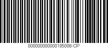 Código de barras (EAN, GTIN, SKU, ISBN): '000000000000195006-CP'