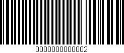 Código de barras (EAN, GTIN, SKU, ISBN): '0000000000002'