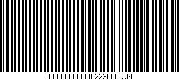 Código de barras (EAN, GTIN, SKU, ISBN): '000000000000223000-UN'