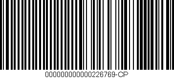 Código de barras (EAN, GTIN, SKU, ISBN): '000000000000226769-CP'