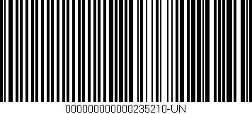 Código de barras (EAN, GTIN, SKU, ISBN): '000000000000235210-UN'