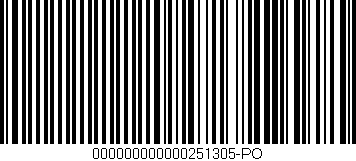 Código de barras (EAN, GTIN, SKU, ISBN): '000000000000251305-PO'