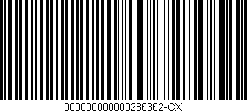 Código de barras (EAN, GTIN, SKU, ISBN): '000000000000286362-CX'