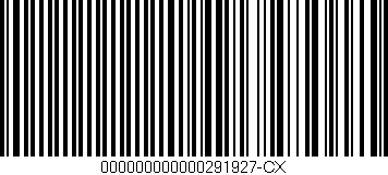 Código de barras (EAN, GTIN, SKU, ISBN): '000000000000291927-CX'