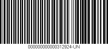 Código de barras (EAN, GTIN, SKU, ISBN): '000000000000312924-UN'