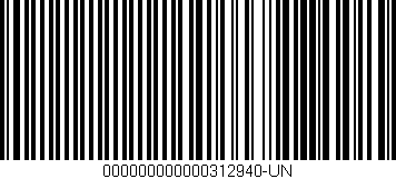 Código de barras (EAN, GTIN, SKU, ISBN): '000000000000312940-UN'