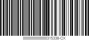 Código de barras (EAN, GTIN, SKU, ISBN): '000000000000315338-CX'