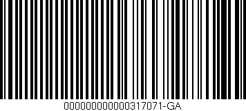 Código de barras (EAN, GTIN, SKU, ISBN): '000000000000317071-GA'