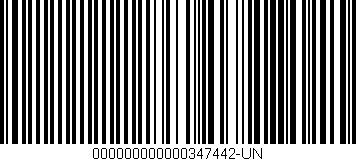 Código de barras (EAN, GTIN, SKU, ISBN): '000000000000347442-UN'
