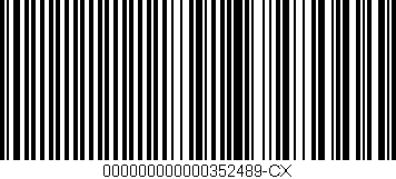 Código de barras (EAN, GTIN, SKU, ISBN): '000000000000352489-CX'