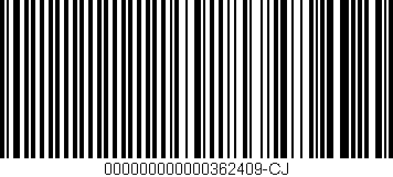 Código de barras (EAN, GTIN, SKU, ISBN): '000000000000362409-CJ'