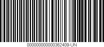 Código de barras (EAN, GTIN, SKU, ISBN): '000000000000362409-UN'