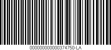 Código de barras (EAN, GTIN, SKU, ISBN): '000000000000374750-LA'