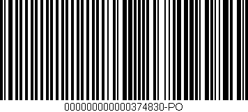 Código de barras (EAN, GTIN, SKU, ISBN): '000000000000374830-PO'