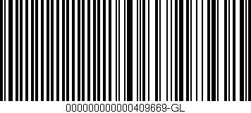 Código de barras (EAN, GTIN, SKU, ISBN): '000000000000409669-GL'