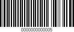 Código de barras (EAN, GTIN, SKU, ISBN): '0000000000005'