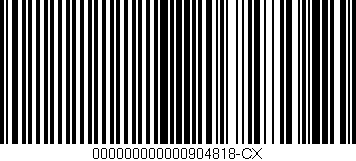 Código de barras (EAN, GTIN, SKU, ISBN): '000000000000904818-CX'