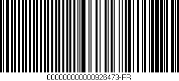 Código de barras (EAN, GTIN, SKU, ISBN): '000000000000926473-FR'